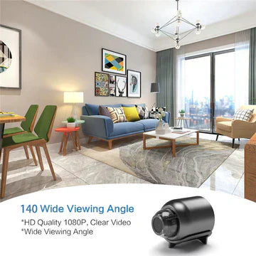 Mini Câmera WiFi com Visão Noturna para Monitorização de Casa e Animais em Movimento