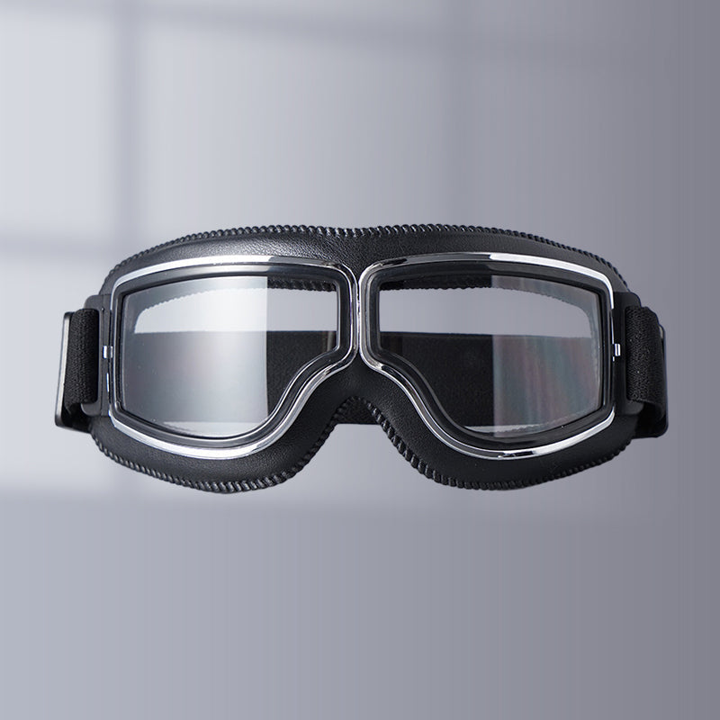RoadRider Vintage Goggles With Interchangeable Lenses And Cushioned Comfort