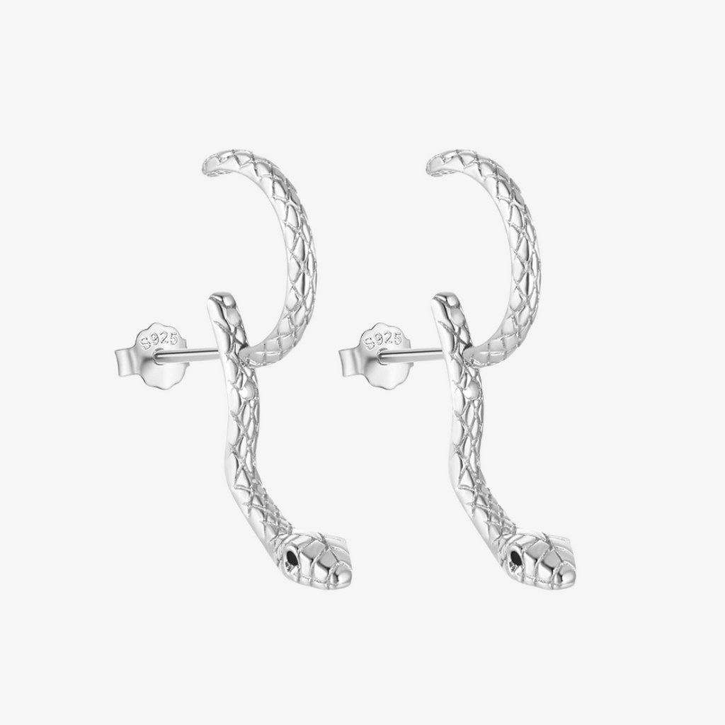 Aura Snake Ear Wrap Earrings Adjustable For Any Ear In Gold-Plated Or Sterling Silver