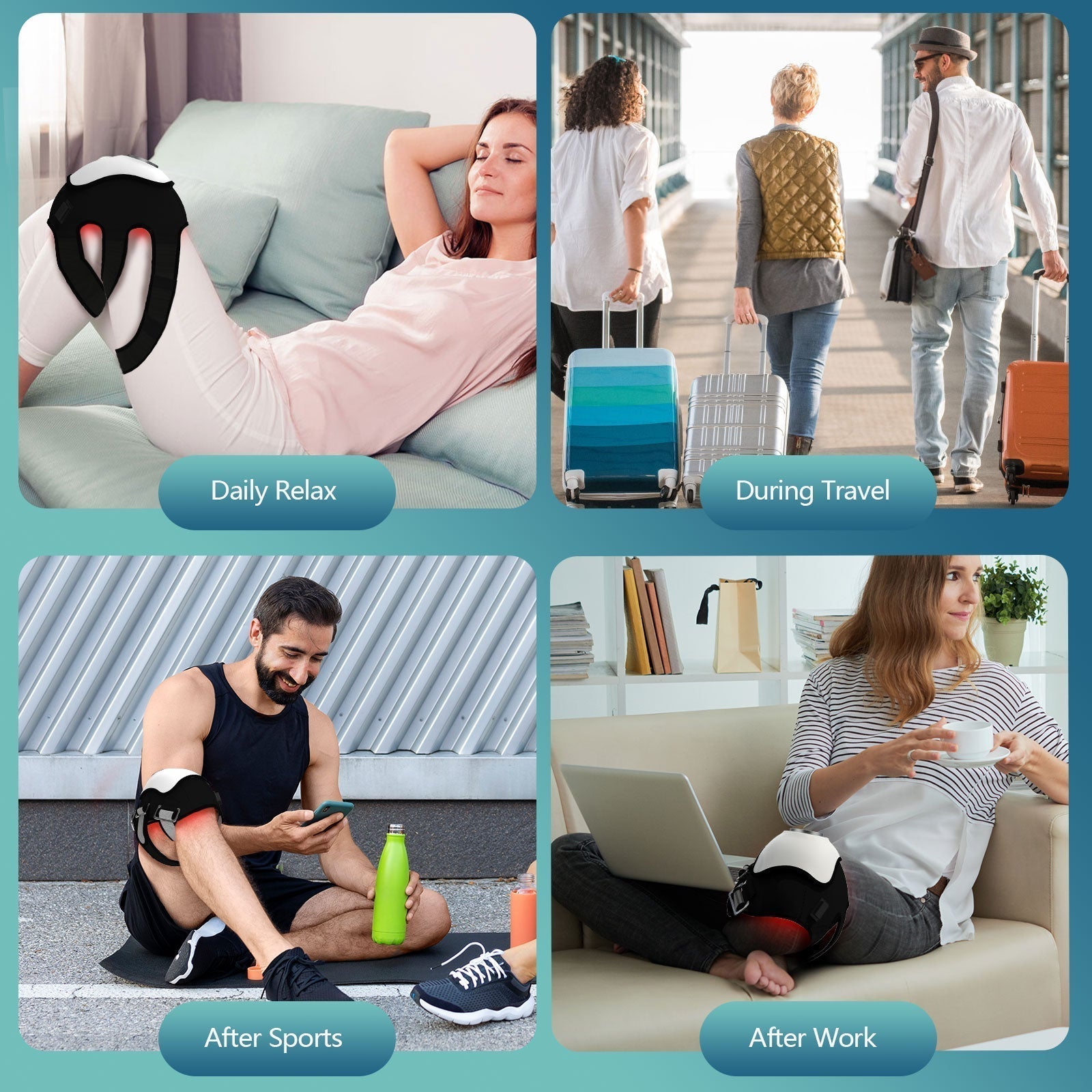 Home Use Knee Relief Massager With Infrared Heat And Air Compression