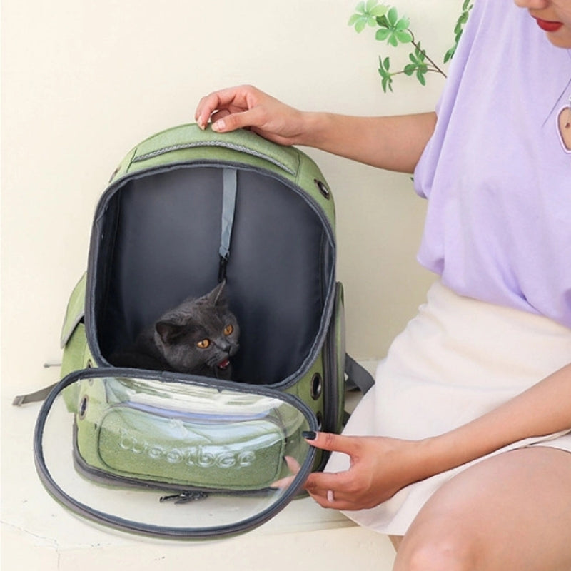 AeroPaw Breathable See-Through Carrier Backpack For Cats And Small Dogs
