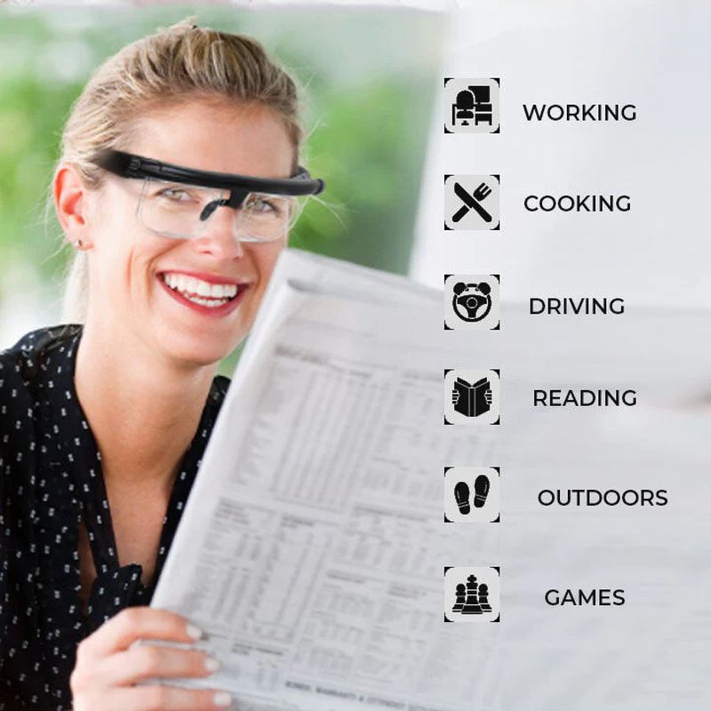 VisionShift Adjustable Focus Glasses For Everyday Reading And Vision Clarity