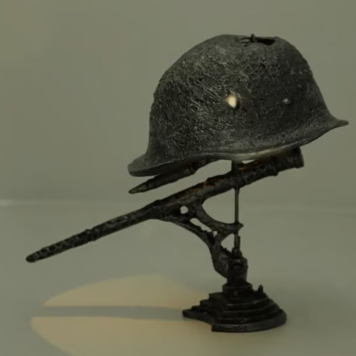 AntiqueLume Steel Helmet Lamp For Historic Home Decor