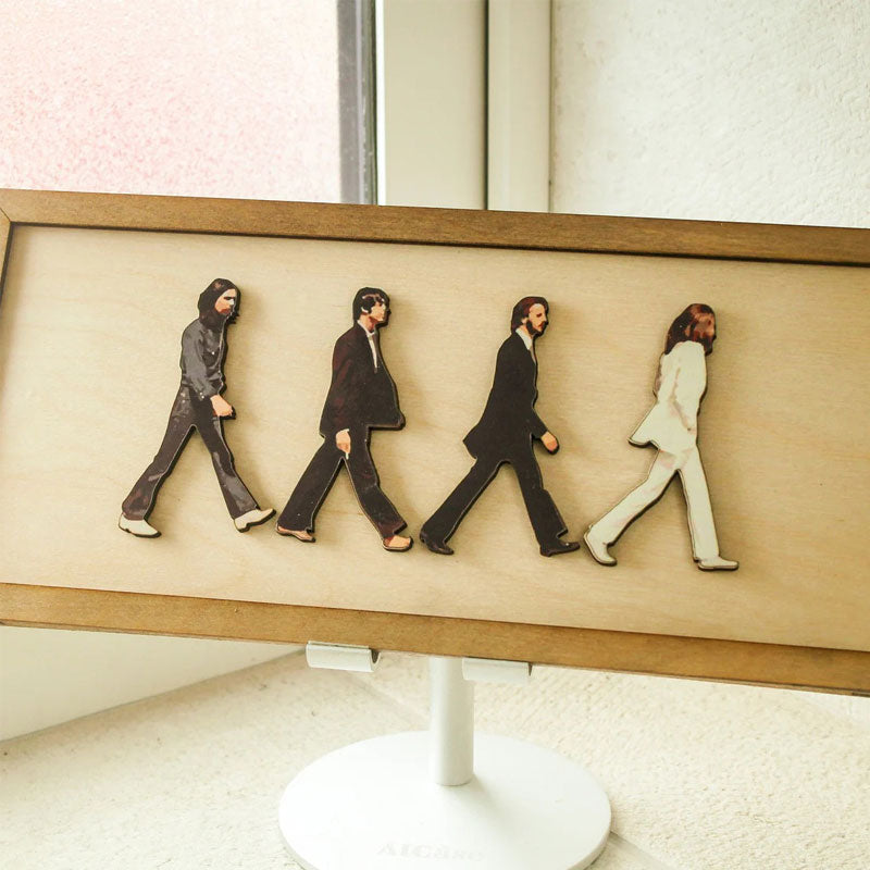 Abbey Road The Beatles indrammet portræt vægdekoration