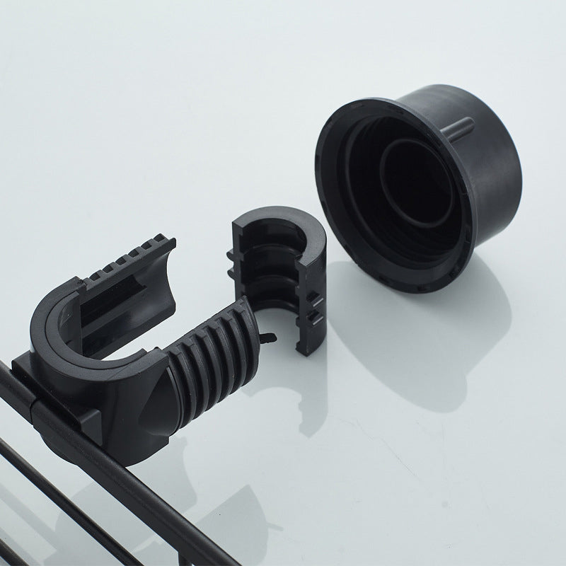 Stainless Aluminium Shower Holder In Silver Or Black No Drilling
