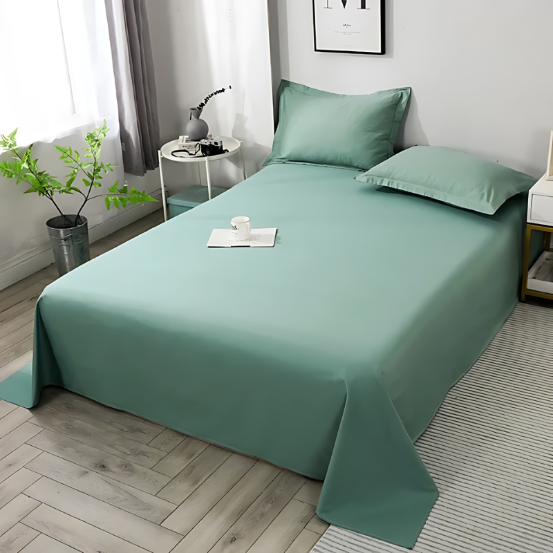 SereneLoom Flat Sheet In Organic Cotton With Soft And Breathable Comfort