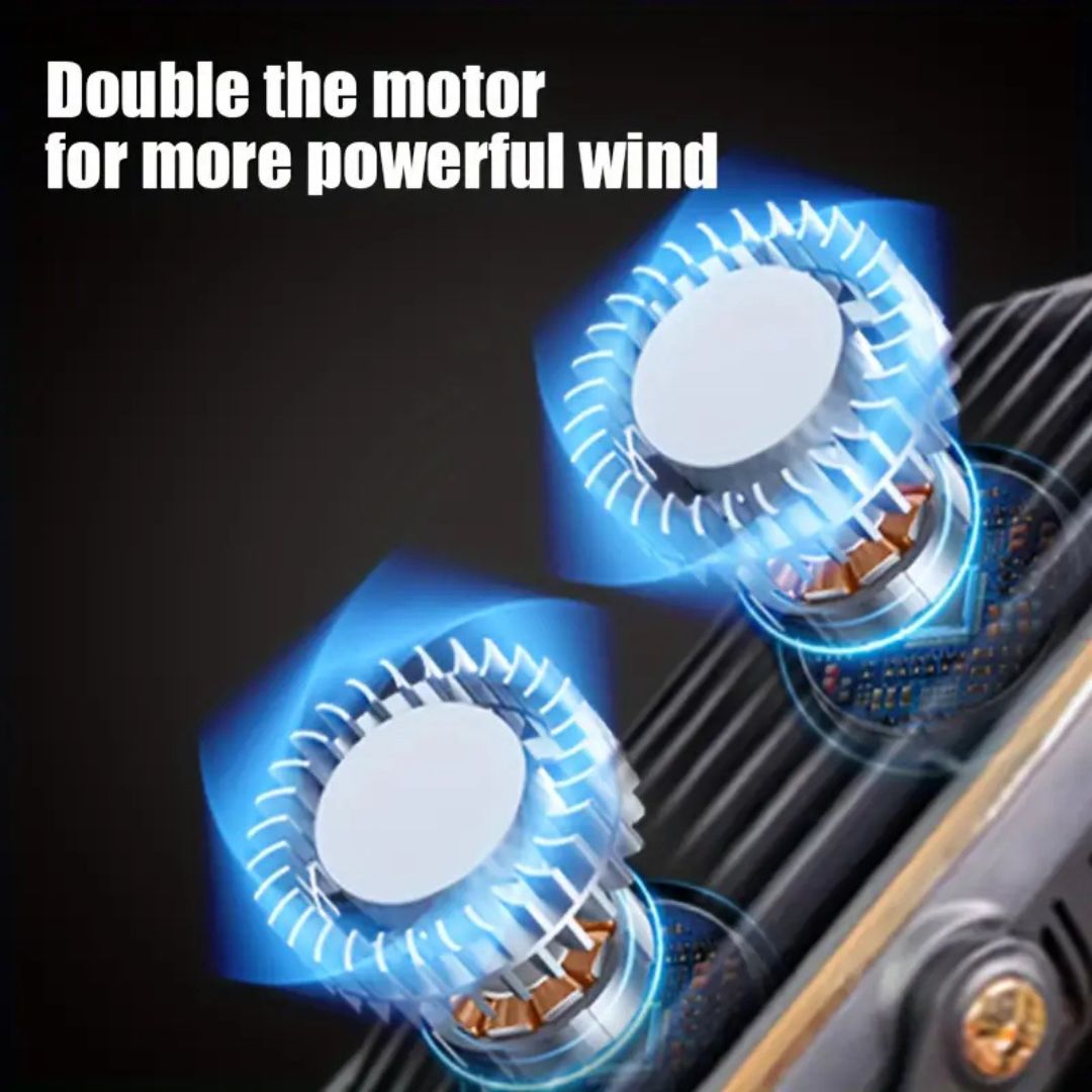LumaBreeze Quiet USB Fan With Rechargeable Battery For Home And Office