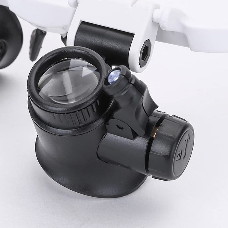Dual-Lens LED Magnifier Kit With 8x, 15x, Plus 23x Magnification, 180-Degree Rotating Lens