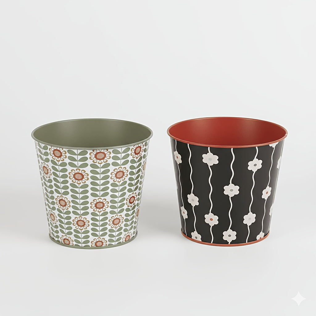 Sada dekorativních kovových květináčů Floralpot pro stylovou vnitřní prezentaci