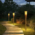 FlameGlow Solar Powered Bamboo Lights For Outdoor Ambiance