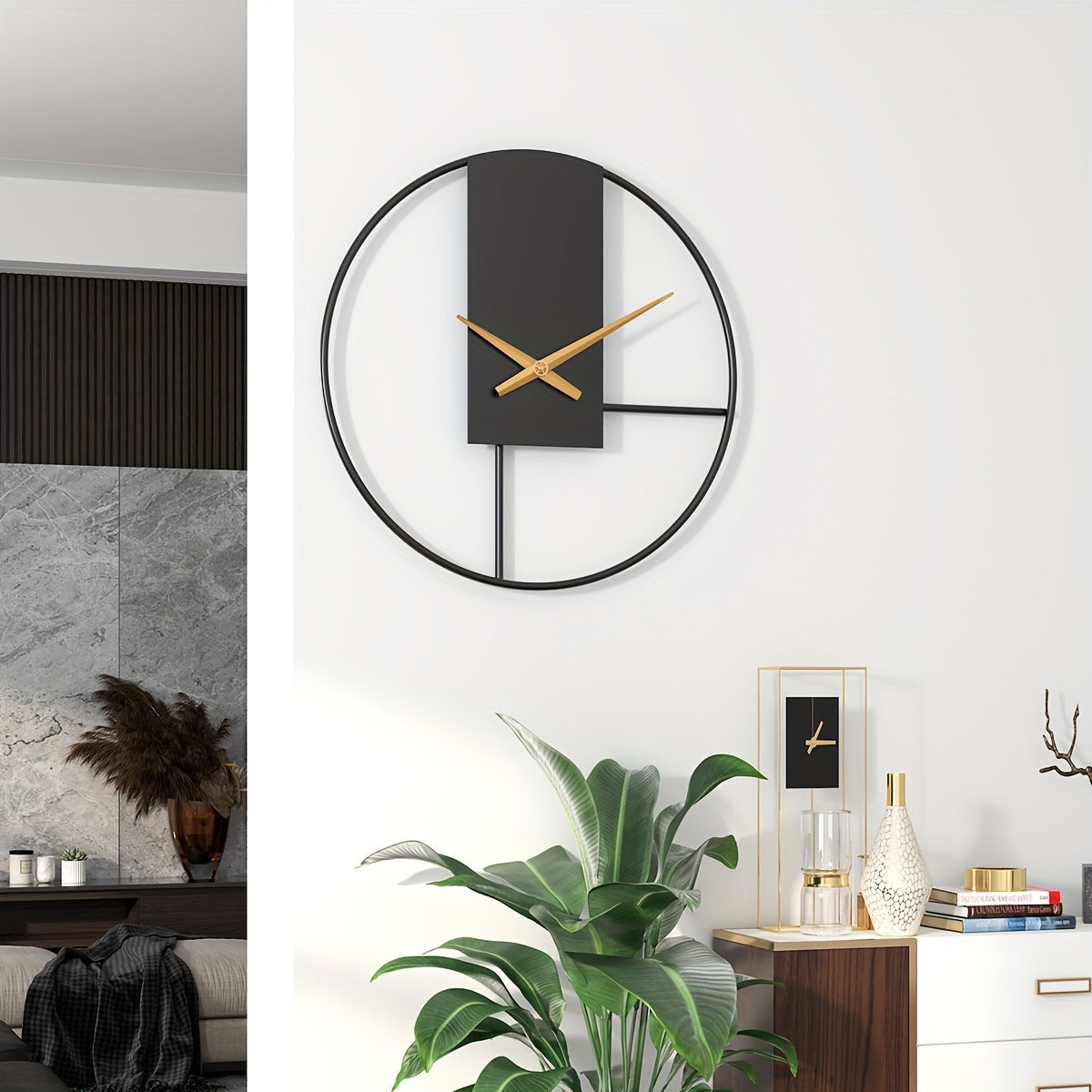 Modernix Rund 16-tommer Minimalistisk Metal Vægur