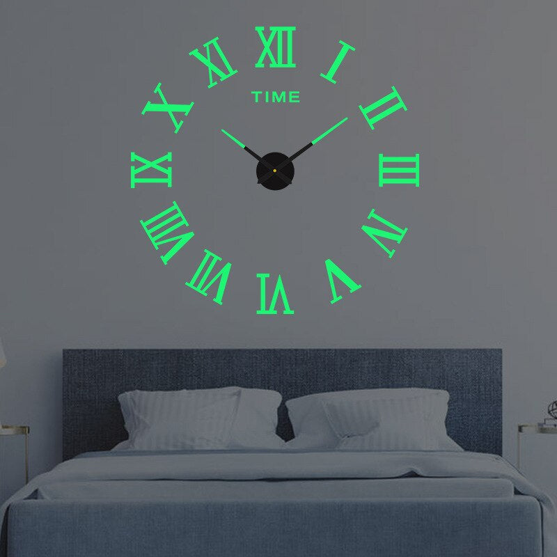 Sleek Modern Wall Clock With 3D Numerals That Float