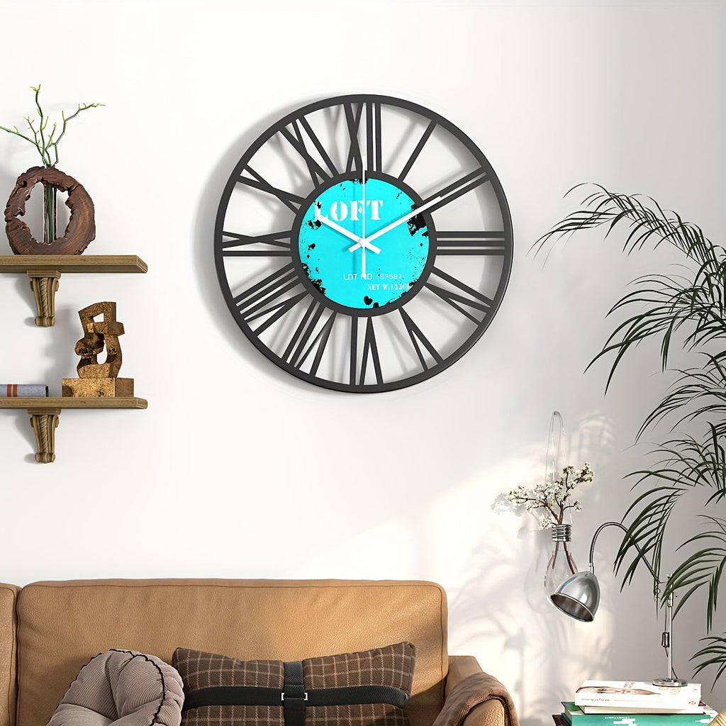 Romanica Color Retro Wall Clock With Roman Numerals