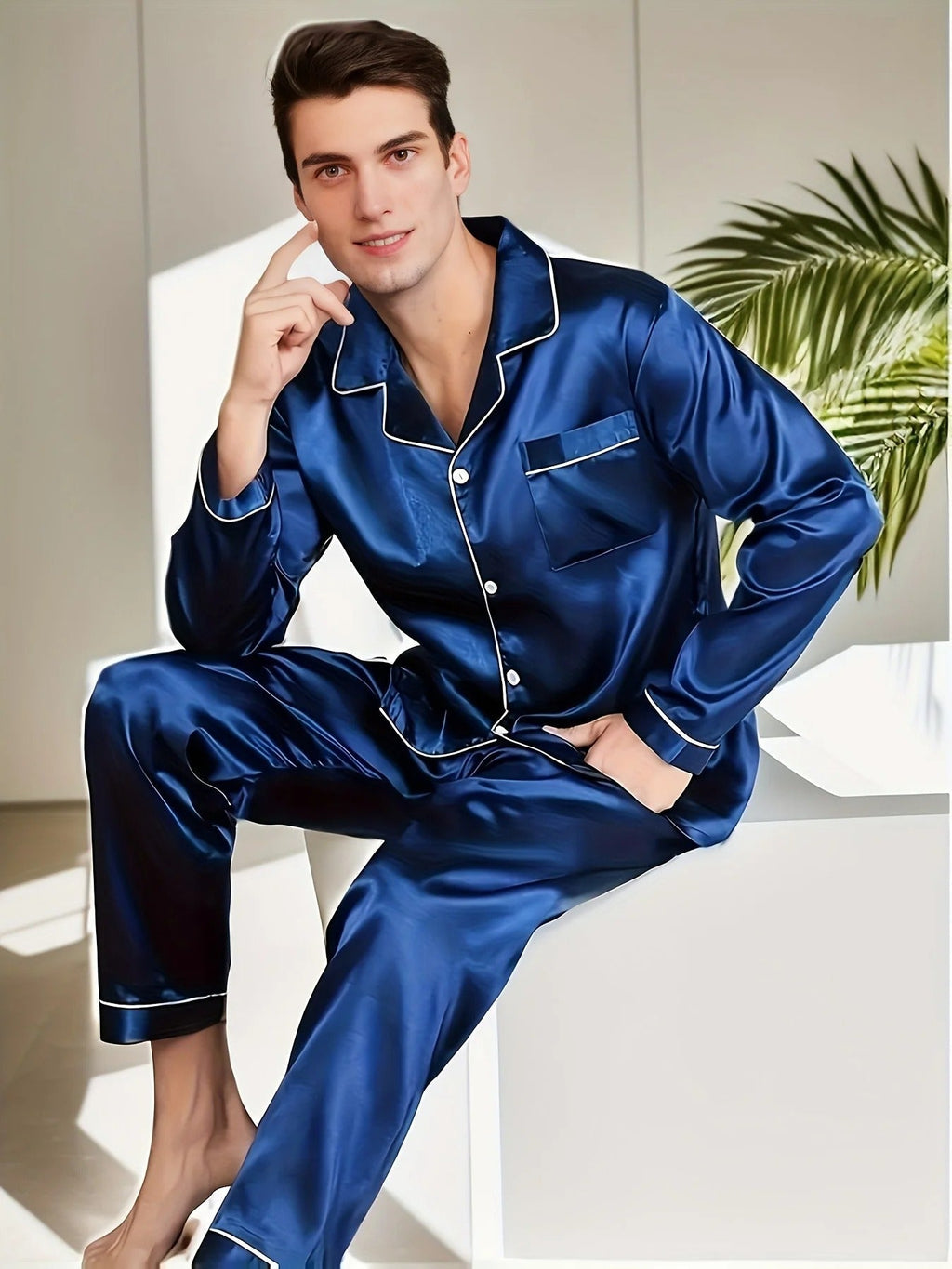 Elegant Men's Nightwear And Luxury Pajamas For Breathable Comfort