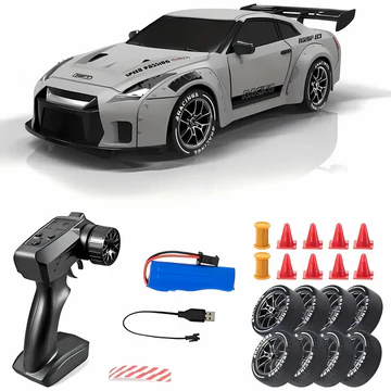 Retro Drift Master – 4WD RC Car with LED Lights