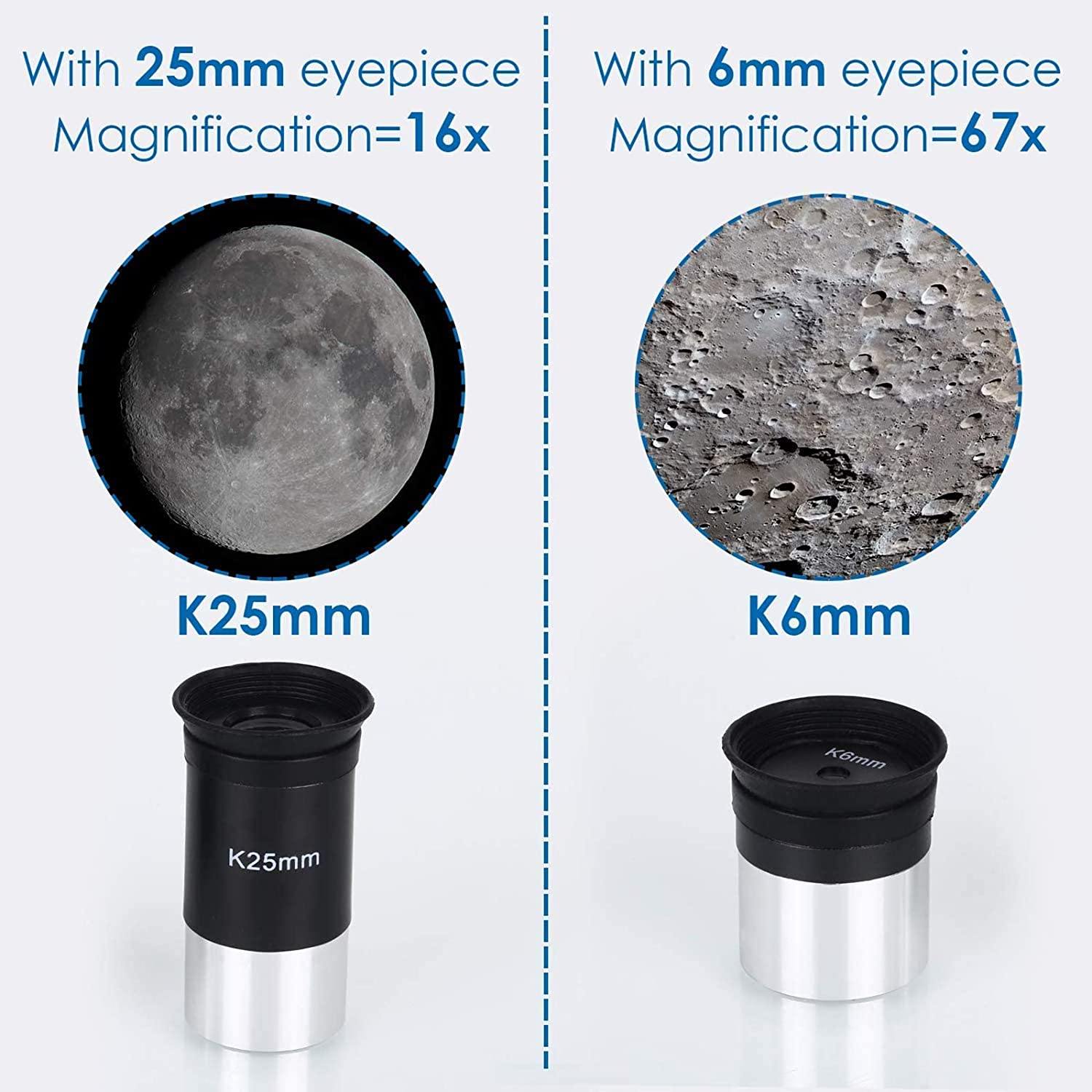 Refractor StellarView de 70 mm con trípode para observación celestial y terrestre