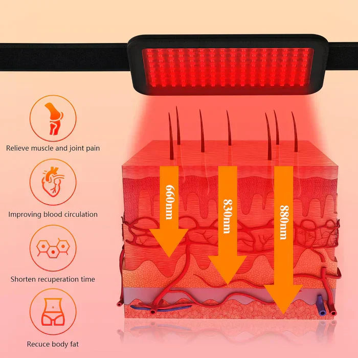 Infrared Light Belt For Targeted Back And Muscle Areas