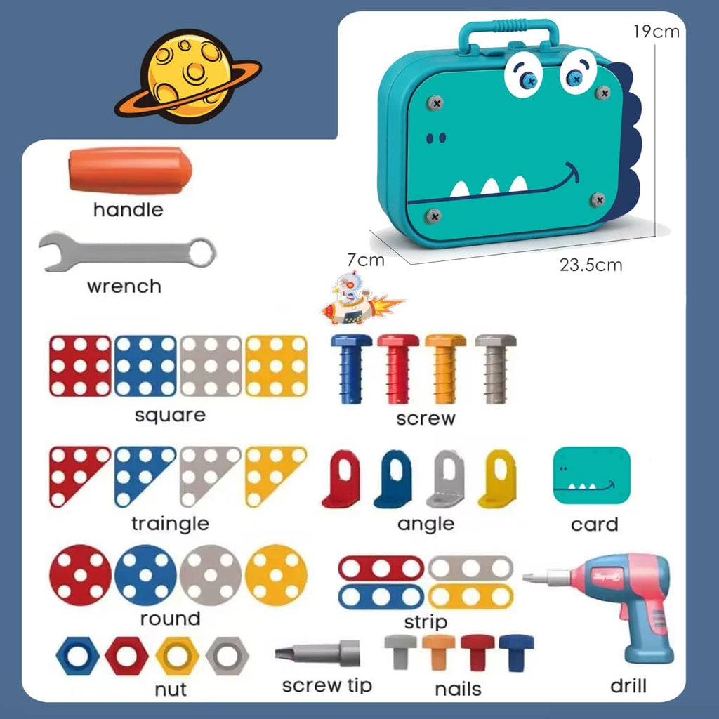 NovaBuild ToolPlay Set für Kleinkinder Praktisches Kreativitäts- und Lernset 211 Teile