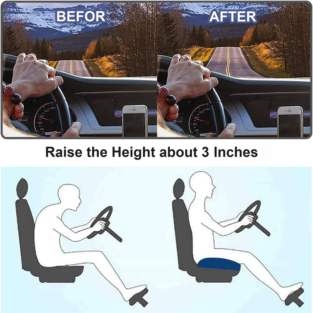 Coussin rehausseur de voiture en mousse à mémoire de forme RaiseSit pour un confort ergonomique amélioré
