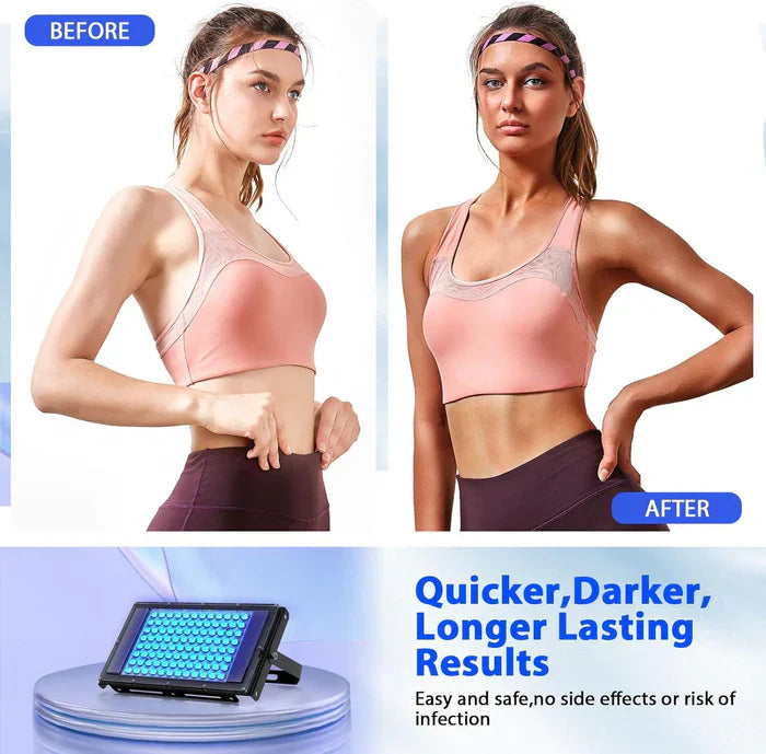 At-Home Tanning Panel With 96 Beads Emitting 460 And 480 Nanometers