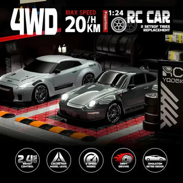 Nova Drift Master 4WD RC Car With Bright LEDs And Retro Styling