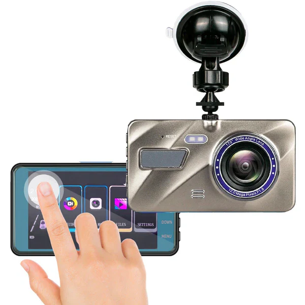 Podwójna kamera samochodowa 1080P z 4,0-calowym ekranem IPS i kątem widzenia 170 stopni