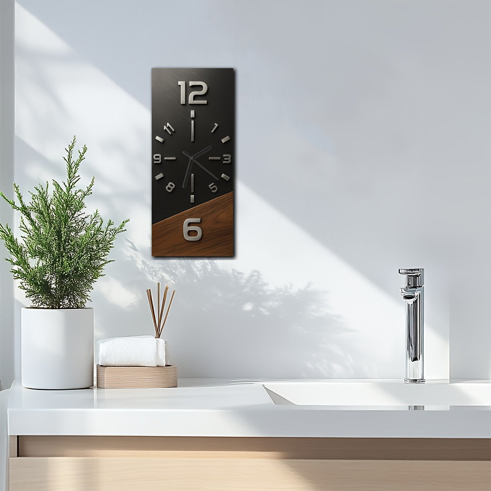 Timberedge Wall Clock in Modern Wooden Style Bold Contrast