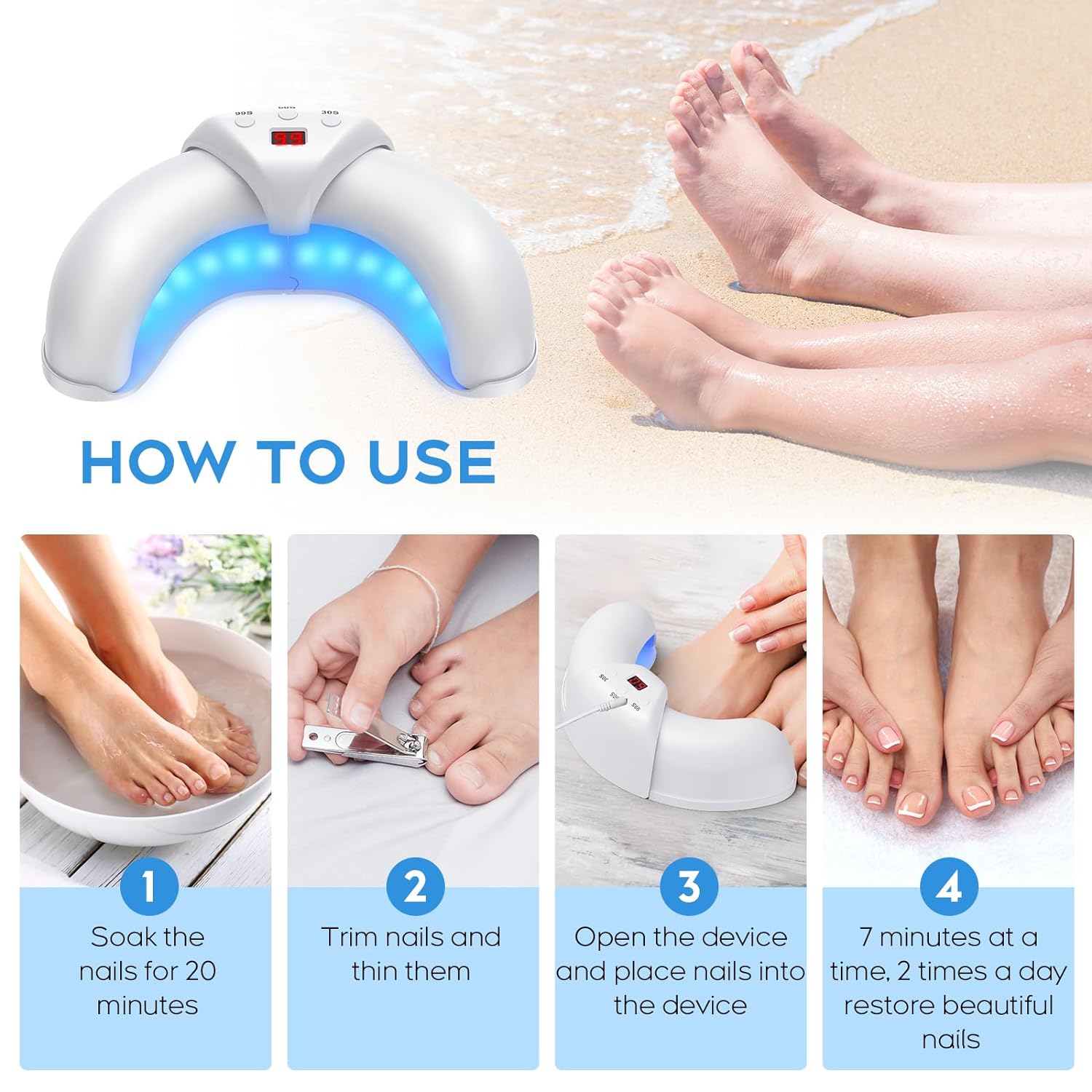 Nail Fungus Light for Multiple Toenails