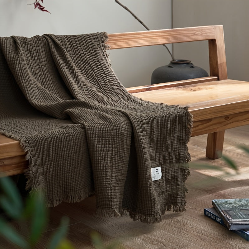 Softcloud 4-Layer Cotton Crepe Blanket For Everyday Use And Comfort