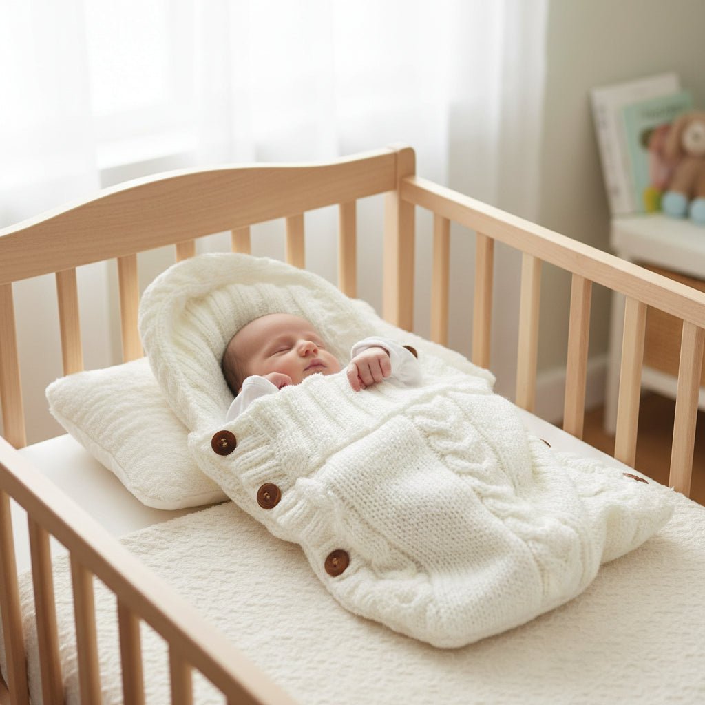 CuddleNest Écharpe Bébé Beige Premium Douce Confortable Sécurité Pour Nouveau-nés