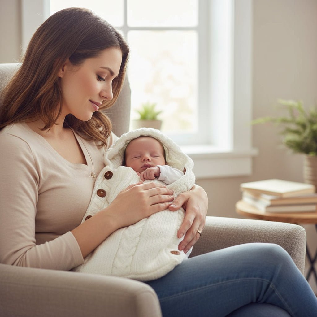 CuddleNest Écharpe Bébé Beige Premium Douce Confortable Sécurité Pour Nouveau-nés