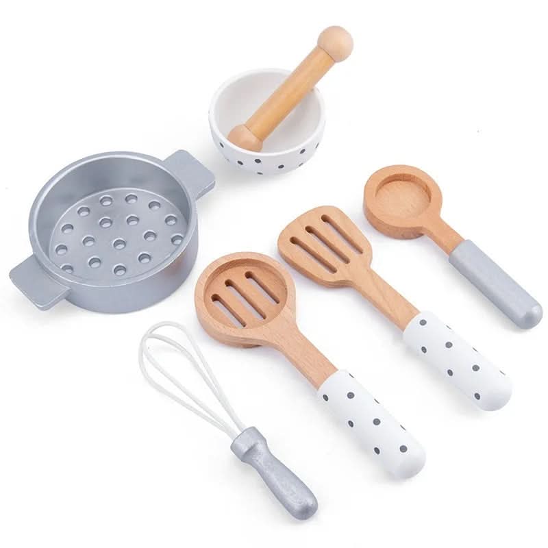 Set de Cocina de Madera Realista ChefNest para Pequeños Chefs Juego Creativo Sin Pantalla