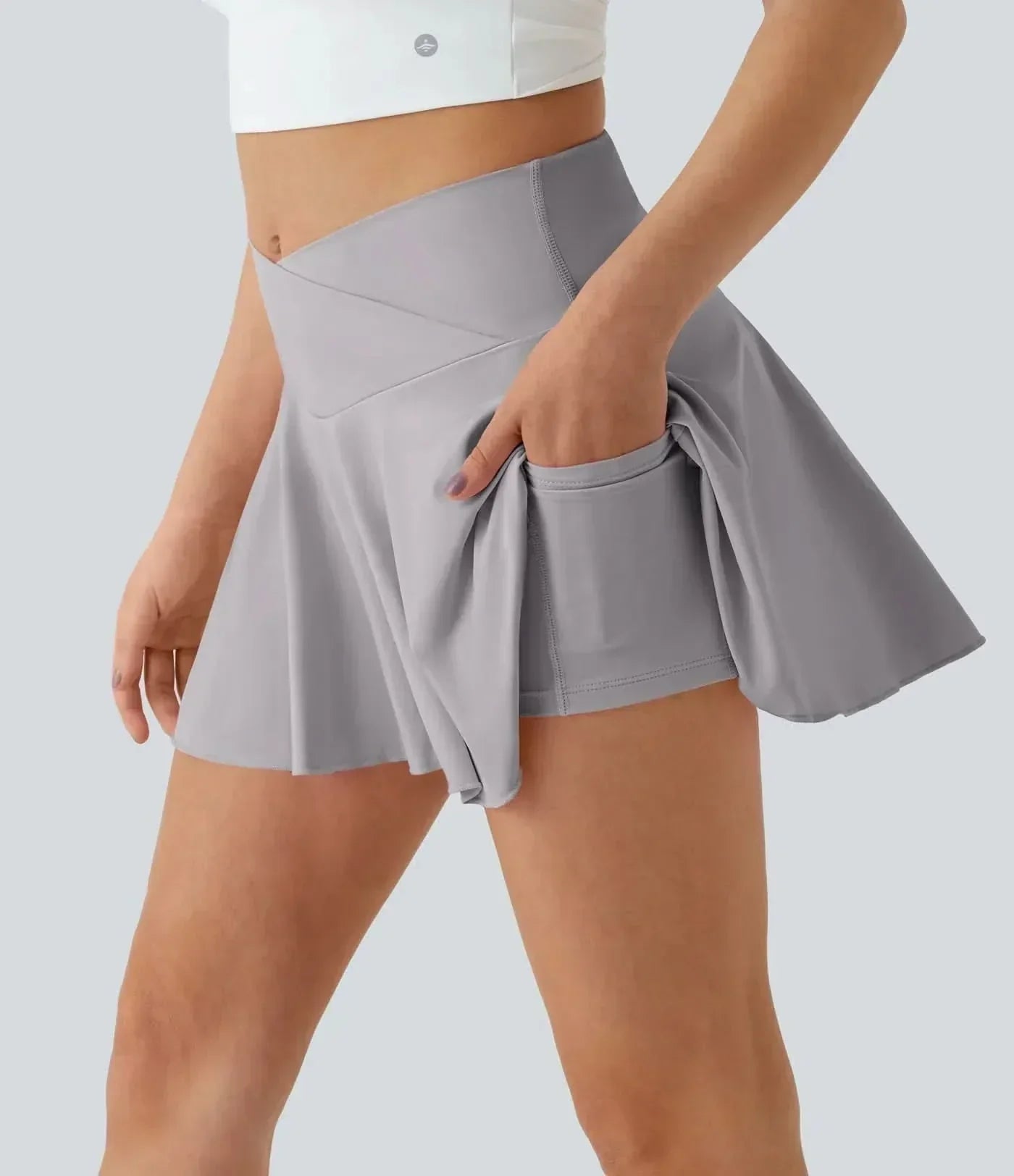 AuraFlex Airy tenniskjol med integrerade shorts UPF50Plus för kvinnor