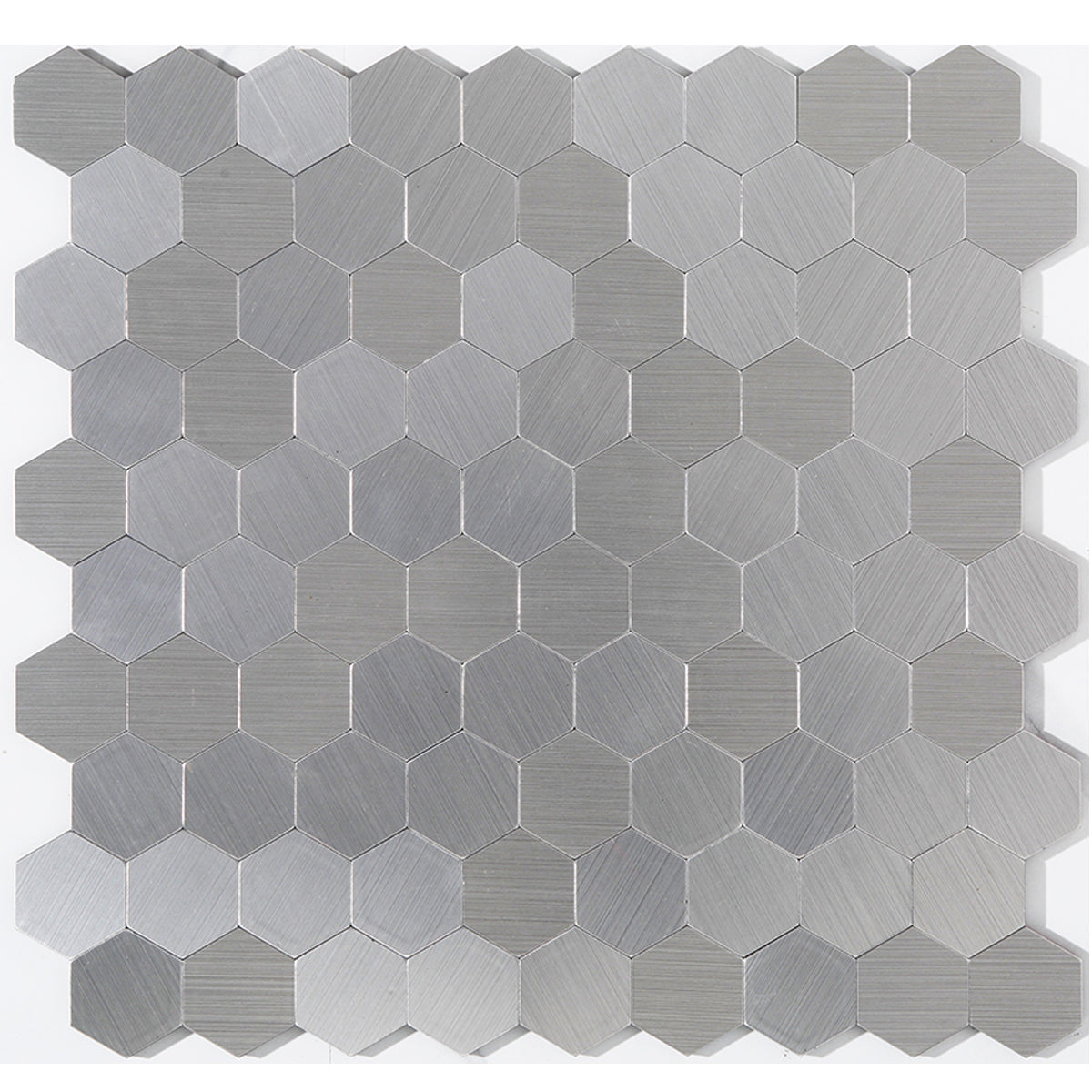 Self-Adhesive Metal Mosaic Tiles With Hexagon Pattern And Subway Styles