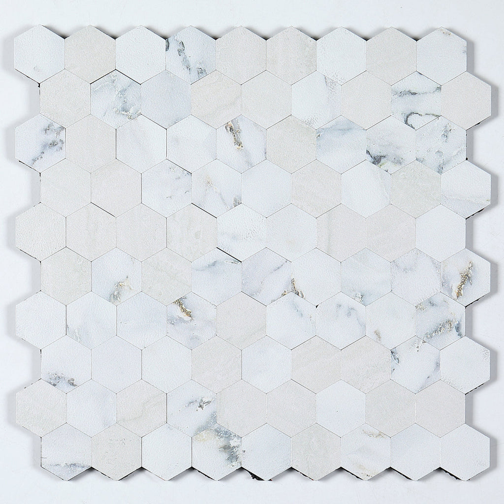 Self-Adhesive Metal Mosaic Tiles With Hexagon Pattern And Subway Styles