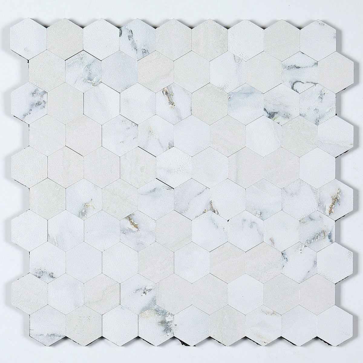 Self-Adhesive Metal Mosaic Tiles With Hexagon Pattern And Subway Styles