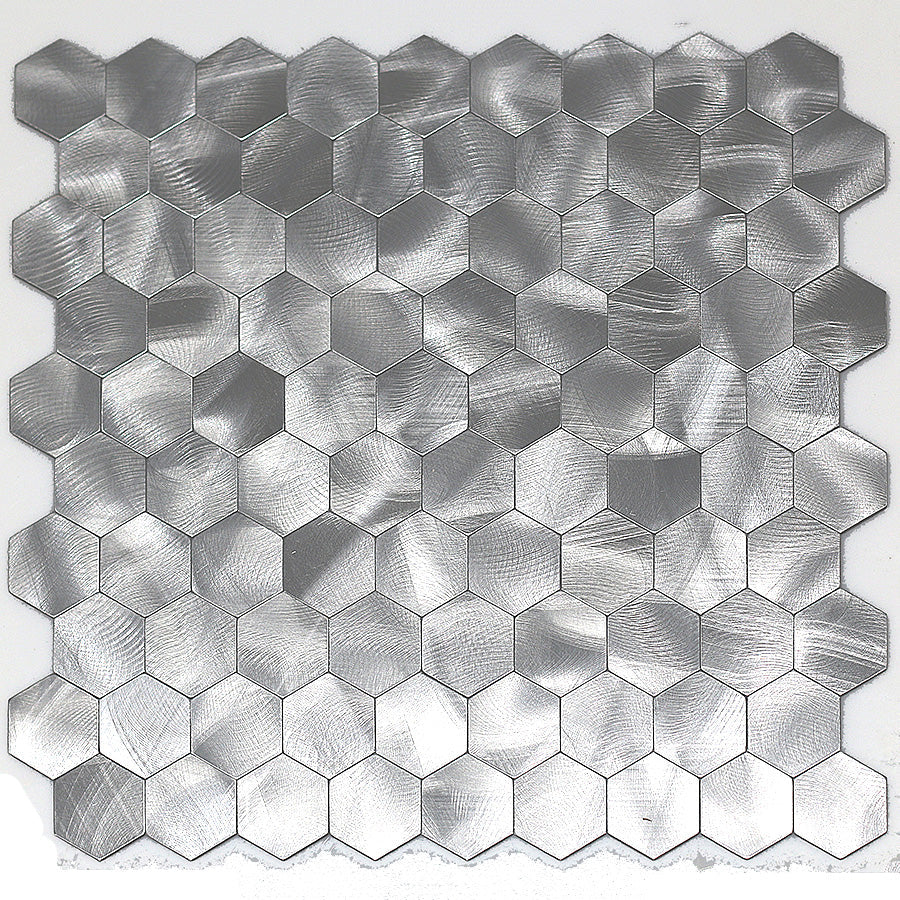 Self-Adhesive Metal Mosaic Tiles With Hexagon Pattern And Subway Styles