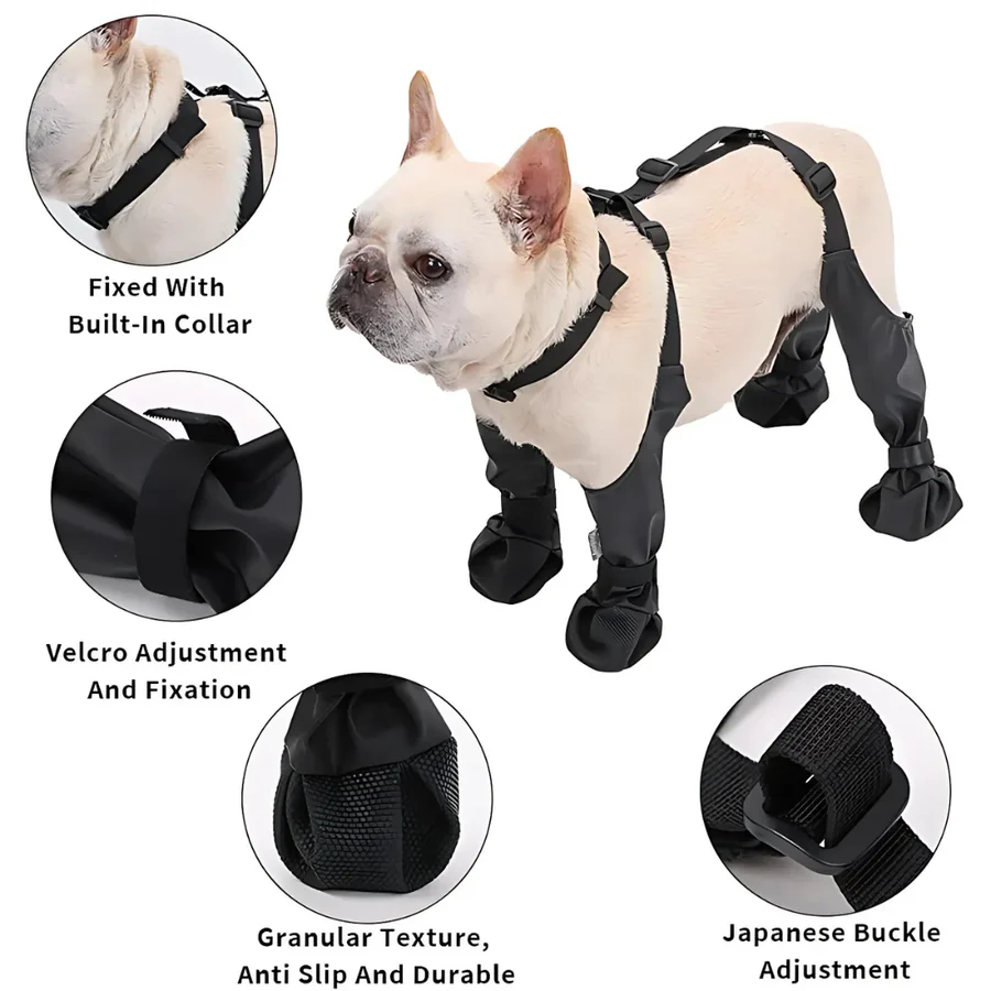 Botas para Cão com Cobertura Total, Solas Antiderrapantes para Aventuras em Todas as Condições Climáticas