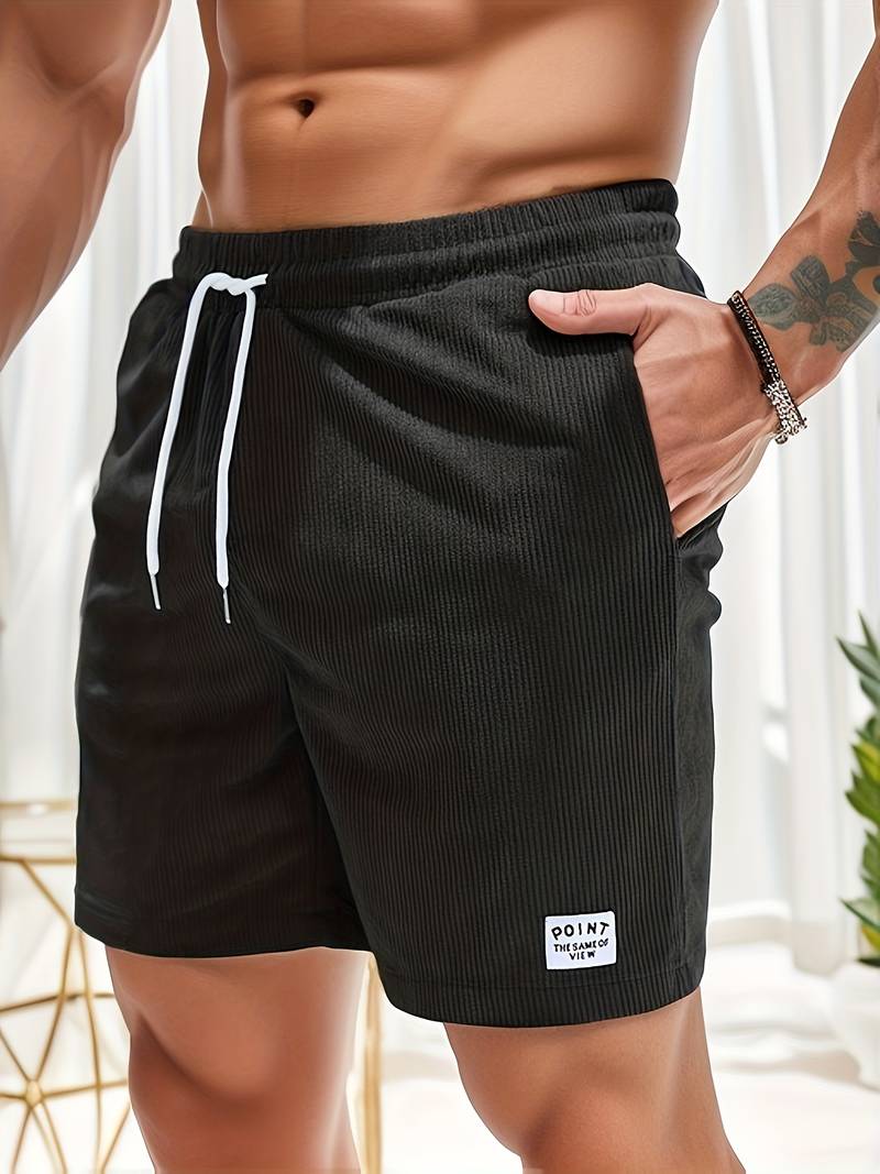 AeroCord Corduroy Shorts For Men With Drawstring Casual