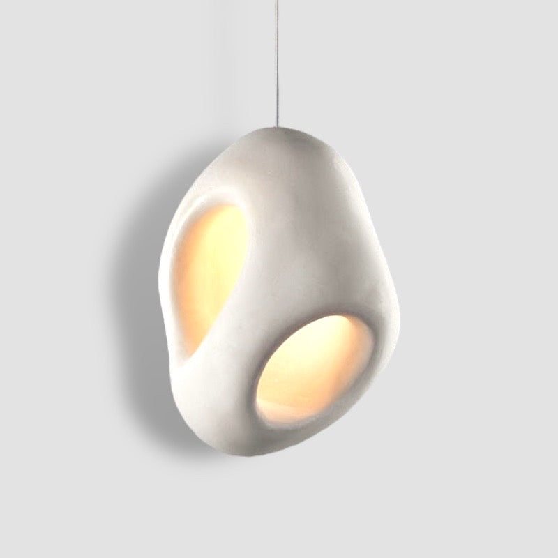 Lampada a Sospensione da Soffitto LED Artigianale Nova Wabi Sabi per Sala da Pranzo