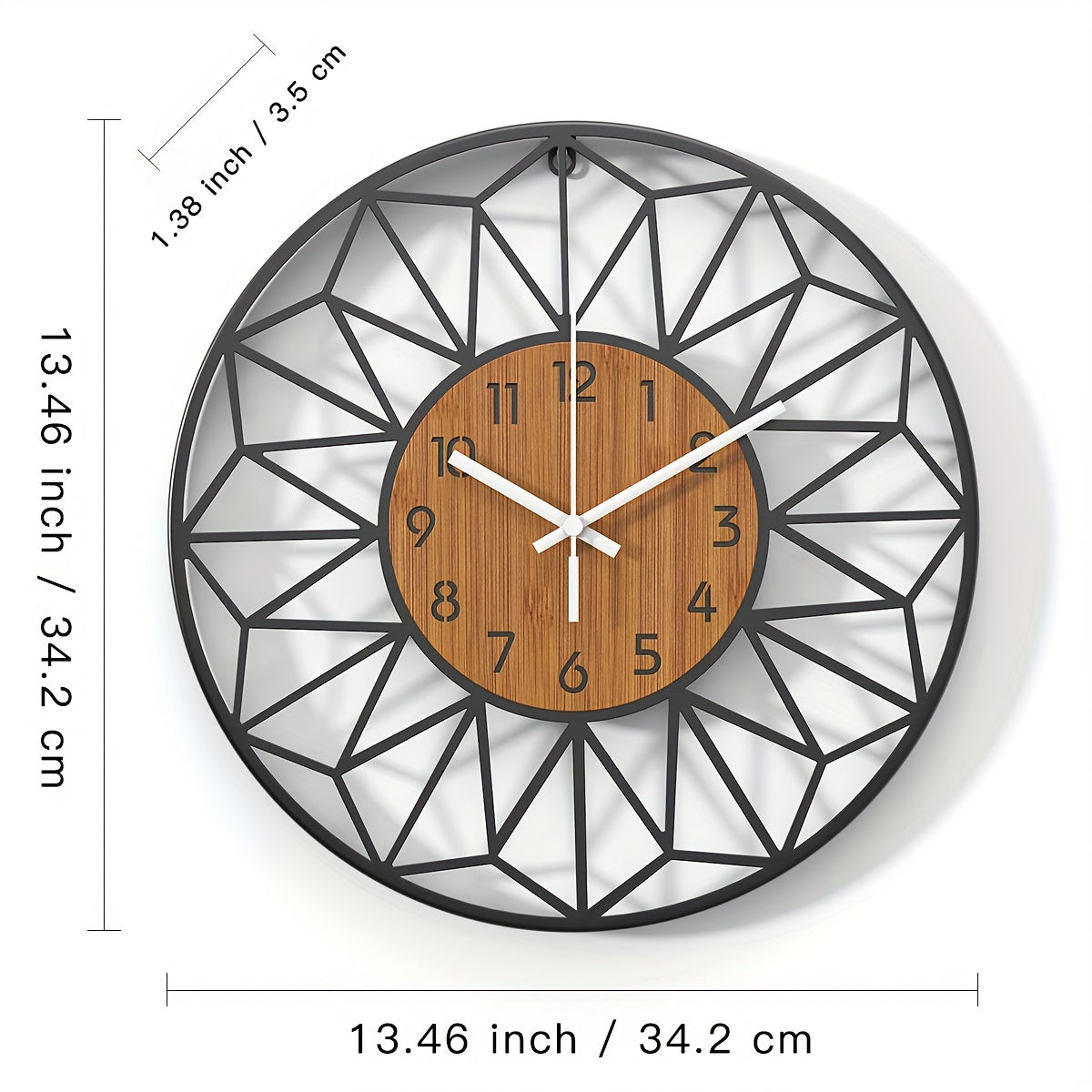 Metalwood Hollow Metal Wall Timepiece For Homes And Offices
