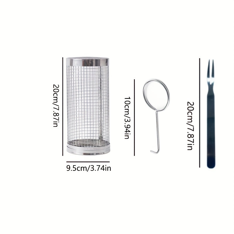 Eldkorg Öppen Låggrill Set, Portabel och Värmetålig