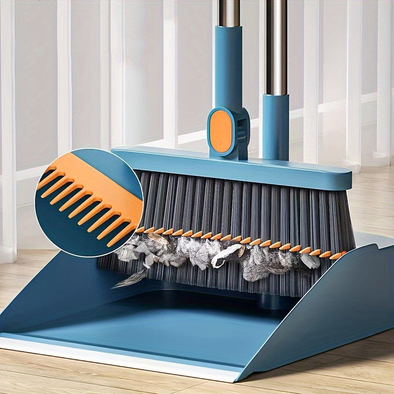 Set Scopa a Manico Lungo Rotante Cleansweep Pro e Paletta con Denti a Pettine