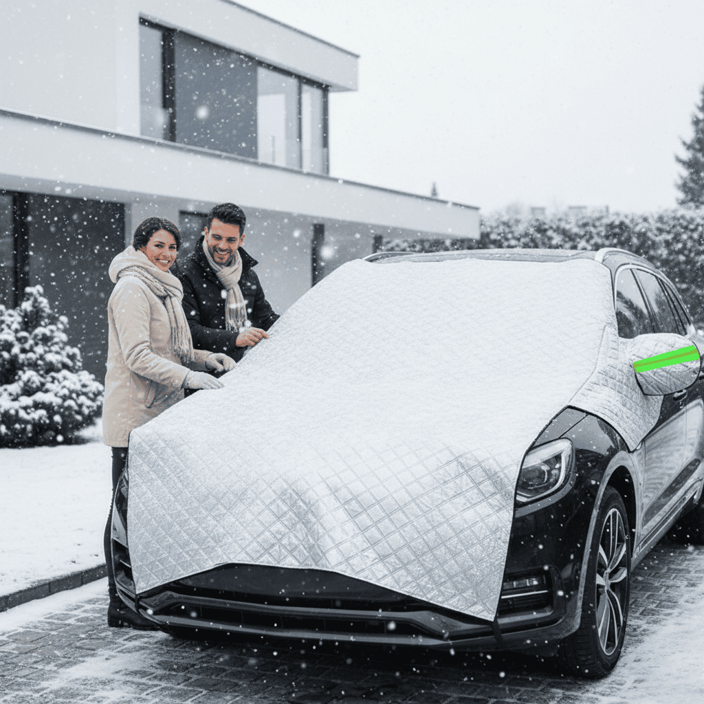 Funda para coche LumaGuard reflectante para todo clima, protección contra heladas y sol