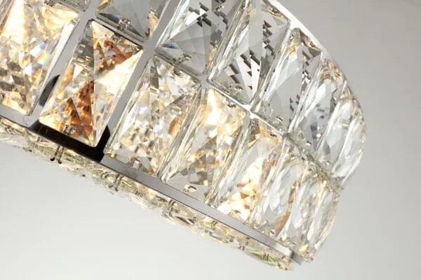 AstraLux Chrome Ring Chandelier Elegant Ceiling Light