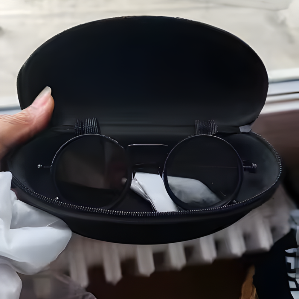 Gafas de sol negras AstraView con filtro de nueve niveles y ajuste ajustable