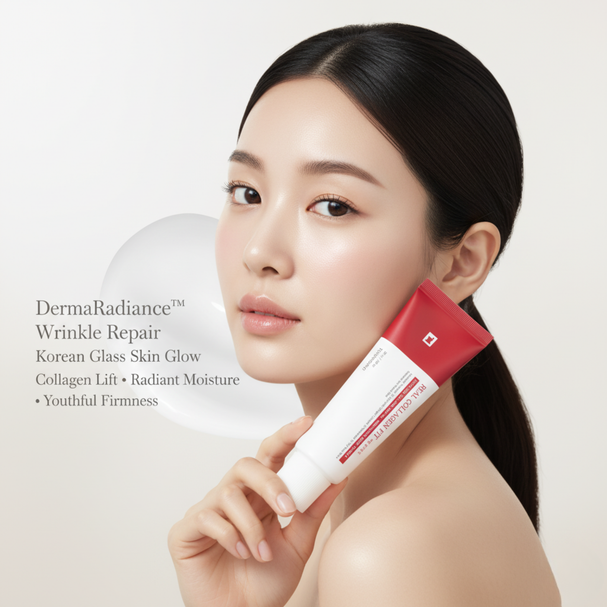 LuminaGlow Glass Skin Mask With Collagen For Smoother Complexion