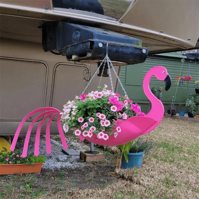 Colorful Chicken Design Hanging Plant Bowl For Gardeners