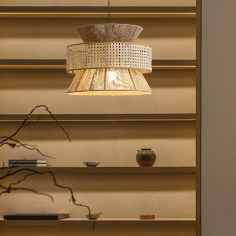 Kairoa Henneptouw Hanglamp Japanse Geïnspireerde Kroonluchter