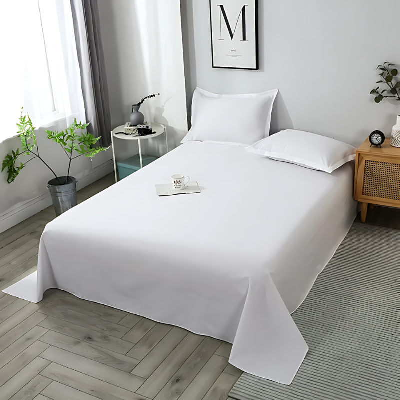 SereneLoom Flat Sheet In Organic Cotton With Soft And Breathable Comfort